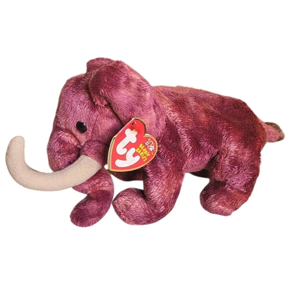 TY Beanie Baby Colosso the Red‎ Mammoth Plush Collectible